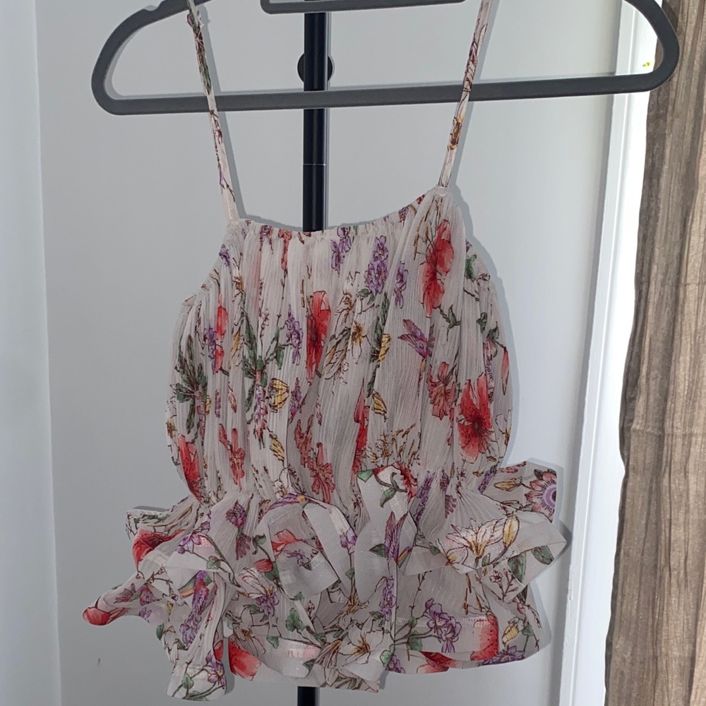 Floral Ruffle Hem Camisole